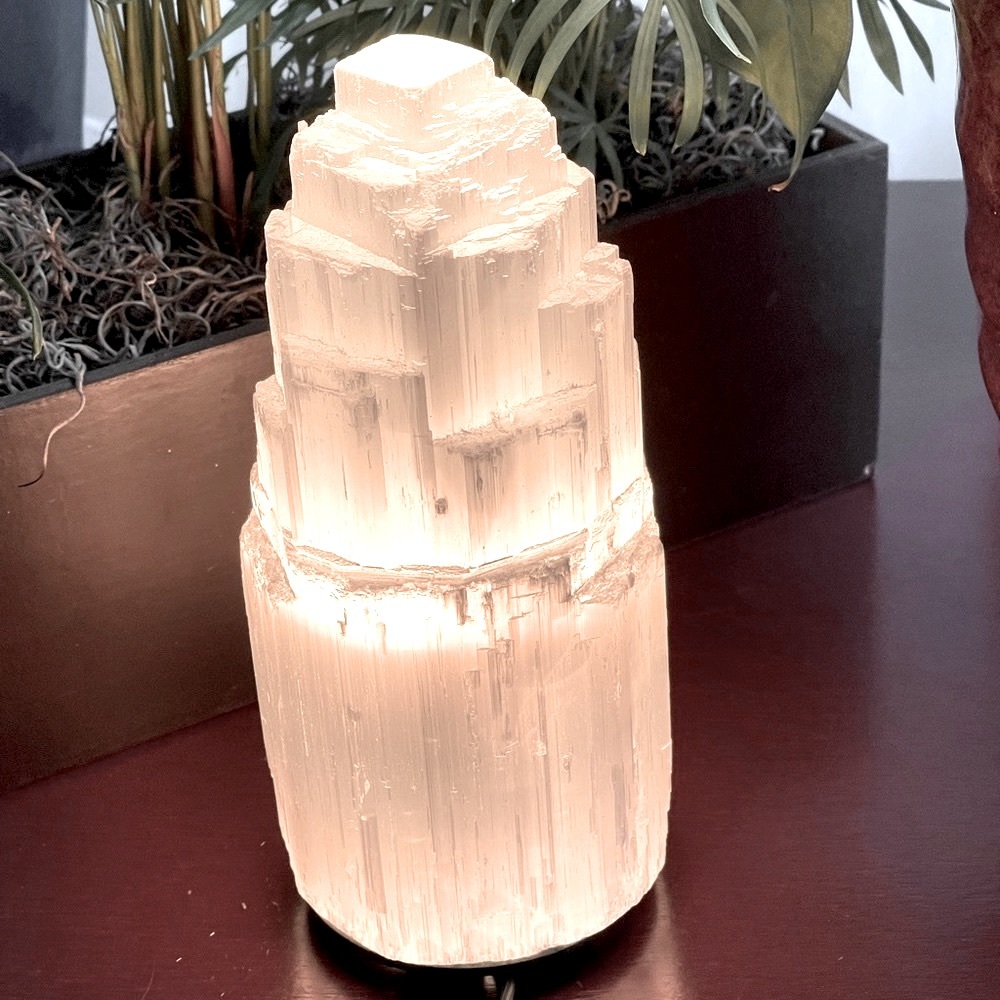 selenite crystal lamp - Picture 3 of 10